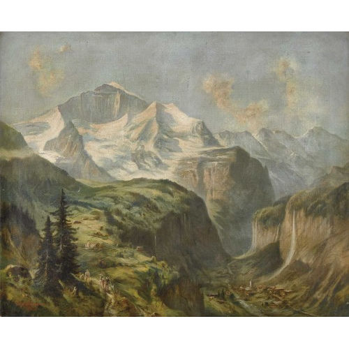 GOTTFRIED ST�HLY-RYCHEN : 'Jungfrau von Wengen aus' (DOBIASCHOFSKY AUKTIONEN AG)