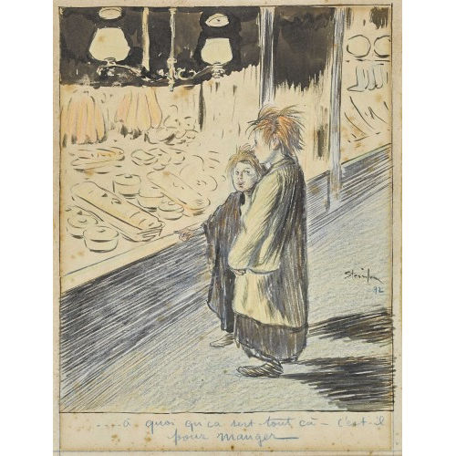 TH�OPHILE-ALEXANDRE STEINLEN : '...� quoi qu′ca sert-tout c� - C′est-il pour manger' (DOBIASCHOFSKY AUKTIONEN AG)