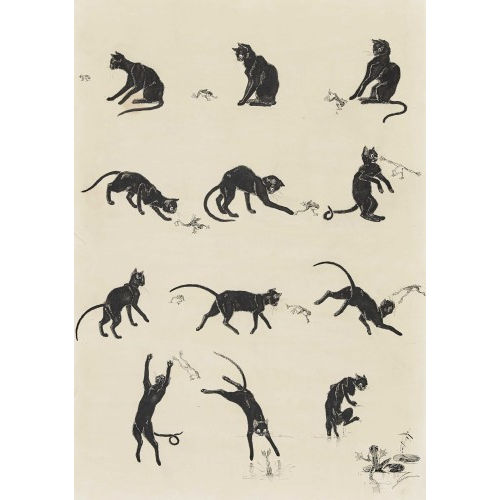 TH�OPHILE-ALEXANDRE STEINLEN : Die Katze und der Frosch (DOBIASCHOFSKY AUKTIONEN AG)