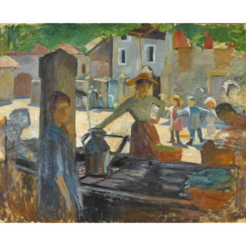 JOHN PIERRE SIMONET : Frauen am Brunnen (DOBIASCHOFSKY AUKTIONEN AG)