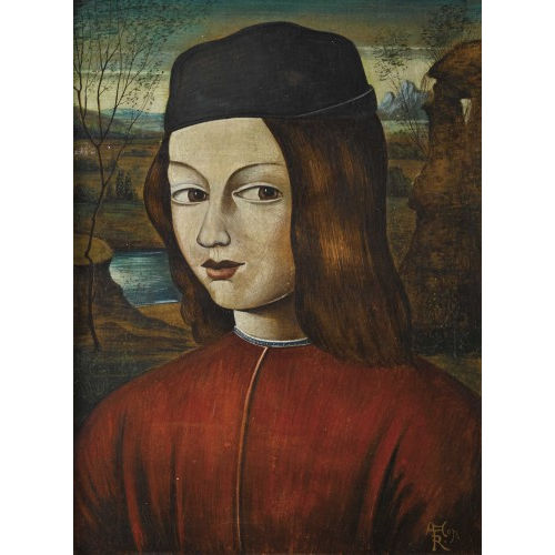 WILLY ROTH : Renaissance-J�ngling vor Landschaft (DOBIASCHOFSKY AUKTIONEN AG)