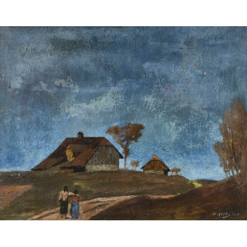 WALTER KREBS : Landschaft mit Bauernh�usern (DOBIASCHOFSKY AUKTIONEN AG)
