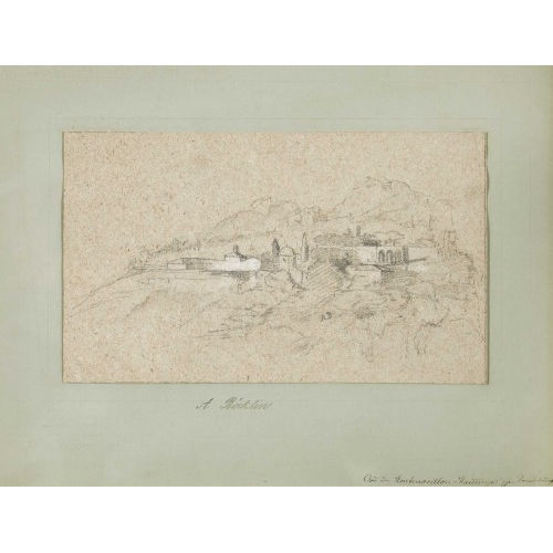 ARNOLD B�CKLIN : 'H�gelige s�dliche Landschaft mit Siedlung' (DOBIASCHOFSKY AUKTIONEN AG)