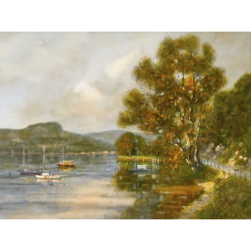 ROGER DELAPIERRE : 'Bord du lac' (DOBIASCHOFSKY AUKTIONEN AG)