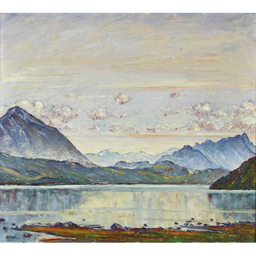 LOUIS D�RR : Thunersee mit Niesen (DOBIASCHOFSKY AUKTIONEN AG)