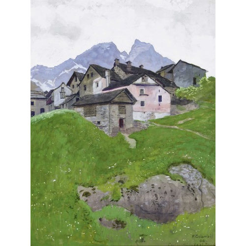 PLINIO COLOMBI : 'Cortignelli in Val di Peccia' (DOBIASCHOFSKY AUKTIONEN AG)