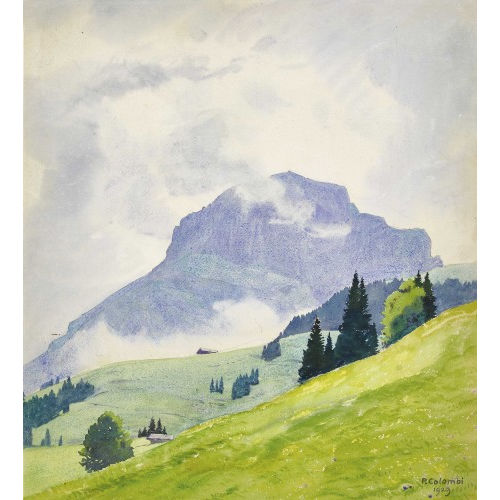 PLINIO COLOMBI : 'Auf der Axalp' (DOBIASCHOFSKY AUKTIONEN AG)