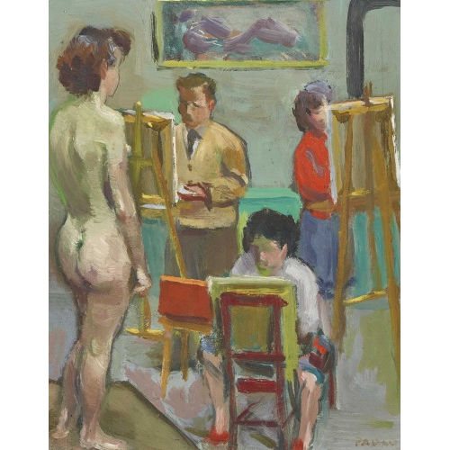 PAUL JAKOB) PAOLO (EIGTL. M�LLER : 'In der Malschule' (DOBIASCHOFSKY AUKTIONEN AG)