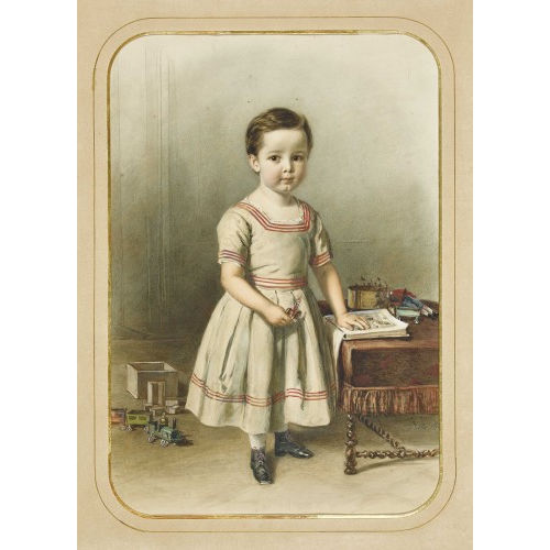 JOHANN FRIEDRICH DIETLER : Bildnis eines M�dchens mit Spielzeug (DOBIASCHOFSKY AUKTIONEN AG)