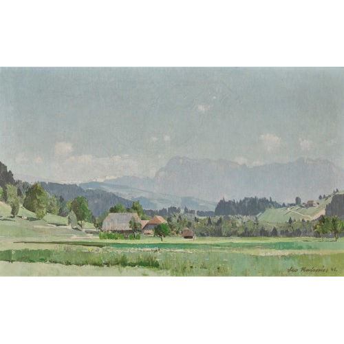 LEO KALMUS : Weite Landschaft mit Bauernh�usern (DOBIASCHOFSKY AUKTIONEN AG)