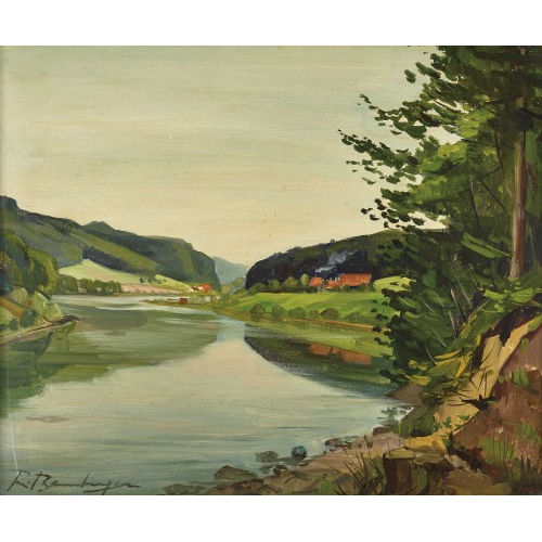 ROBERT BAUMBERGER : Flusslandschaft (DOBIASCHOFSKY AUKTIONEN AG)