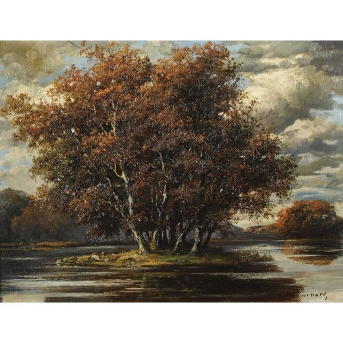 GEORG MARSCHALL : Herbstliche Seelandschaft (DOBIASCHOFSKY AUKTIONEN AG)