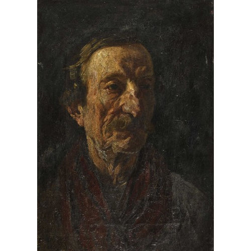 FRANK DUVENECK : Bildnis eines �lteren Herren (DOBIASCHOFSKY AUKTIONEN AG)