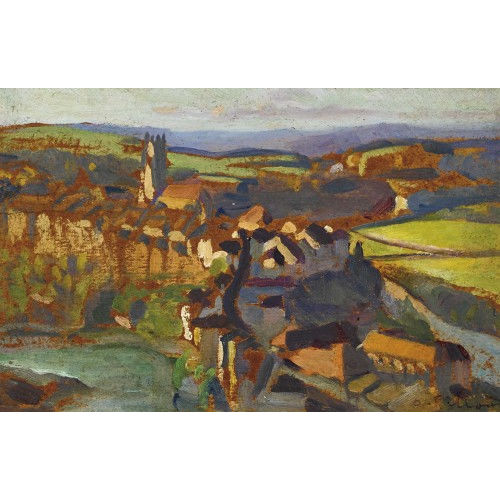OSWALD PILLOUD : Vue de Fribourg (DOBIASCHOFSKY AUKTIONEN AG)