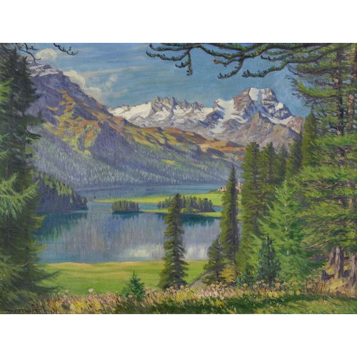 WALDEMAR THEOPHIL FINK : 'Bei Silvaplana. Morgenstimmung' (DOBIASCHOFSKY AUKTIONEN AG)