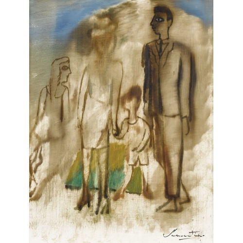 EDOARDO SAMARTINO : Komposition mit einer Familie (DOBIASCHOFSKY AUKTIONEN AG)