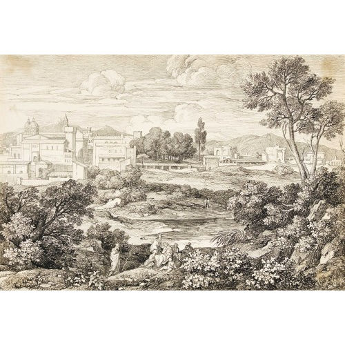 JOSEPH ANTON KOCH : 'B�der des Titus mit S. Maria Maggiore' (DOBIASCHOFSKY AUKTIONEN AG)