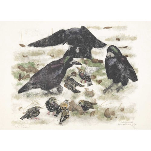 ROBERT HAINARD : 'Freux corneille, �tourneaux, pinsons du Nord' (DOBIASCHOFSKY AUKTIONEN AG)