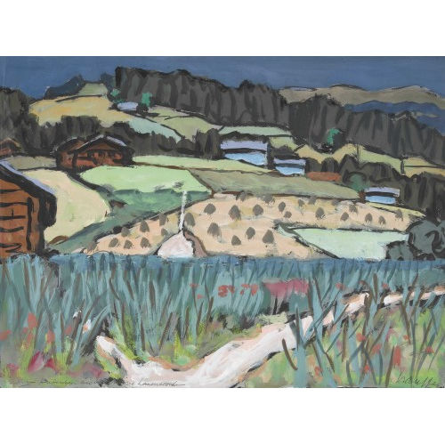 FRED STAUFFER : Sommerliche Feldlandschaft (DOBIASCHOFSKY AUKTIONEN AG)