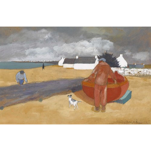 ALPHONSE LANO� : Fischer am bretonischen Strand (DOBIASCHOFSKY AUKTIONEN AG)