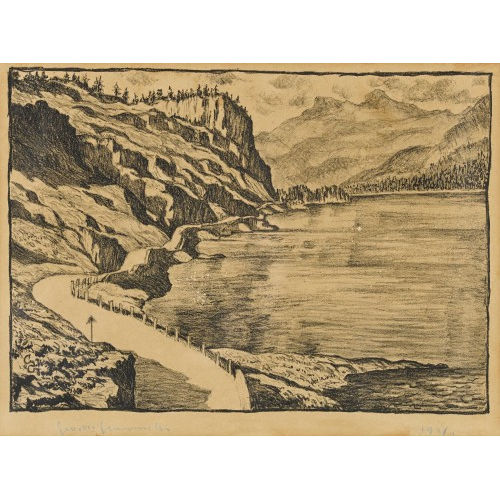 GIOVANNI GIACOMETTI : 'Blick von Maloja auf den Silsersee' (DOBIASCHOFSKY AUKTIONEN AG)