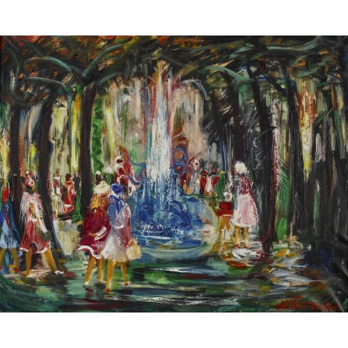 JANIS FERDINANDS TIDEMANIS : Parklandschaft mit Font�ne (DOBIASCHOFSKY AUKTIONEN AG)