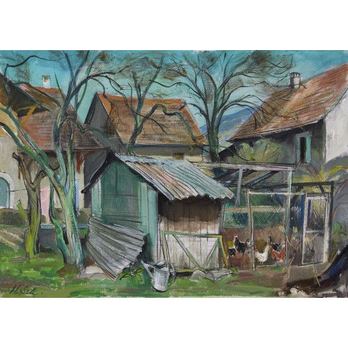 HANS SCHOELLHORN : 'Bauerngeh�ft' (DOBIASCHOFSKY AUKTIONEN AG)