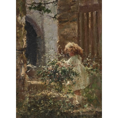 AMBROGIO PREDA : M�dchen mit Blumen (DOBIASCHOFSKY AUKTIONEN AG)
