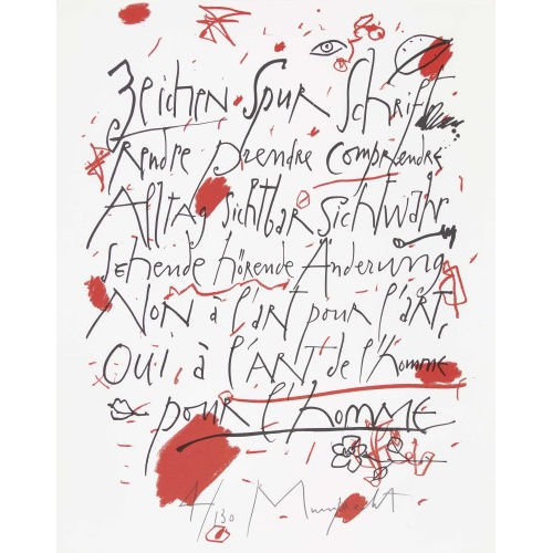 RUDOLF MUMPRECHT : 'Zeichen Spur Schrift' (DOBIASCHOFSKY AUKTIONEN AG)
