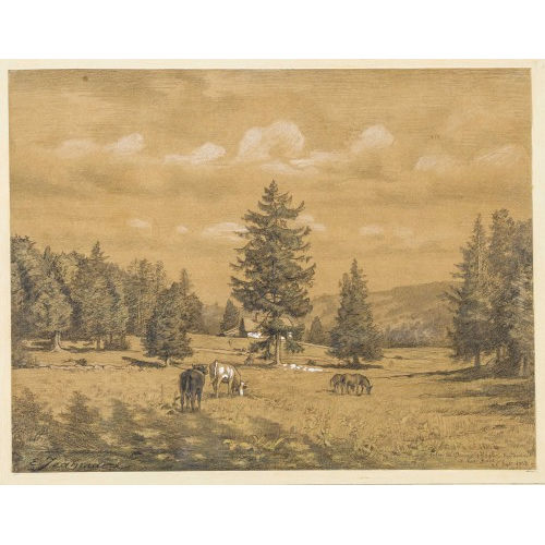 �DOUARD JEANMAIRE : Jurassische Landschaft mit weidenden K�hen (DOBIASCHOFSKY AUKTIONEN AG)