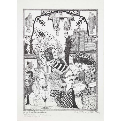 PETER VON WATTENWYL : 'Chez la chiromancienne' (DOBIASCHOFSKY AUKTIONEN AG)