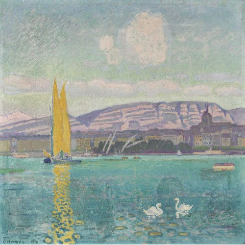 ERICH HERM�S : Quai des Bergues avec la Rade de Gen�ve (DOBIASCHOFSKY AUKTIONEN AG)
