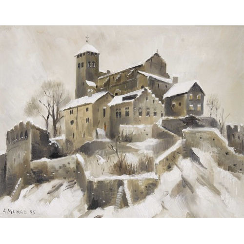 CHARLES MENGE : Notre-Dame de Val�re sous la neige (DOBIASCHOFSKY AUKTIONEN AG)
