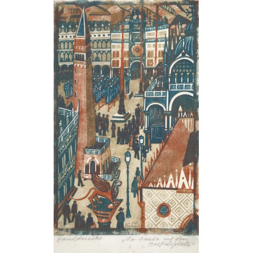 LILL TSCHUDI : The Band at St. Marks Square (DOBIASCHOFSKY AUKTIONEN AG)