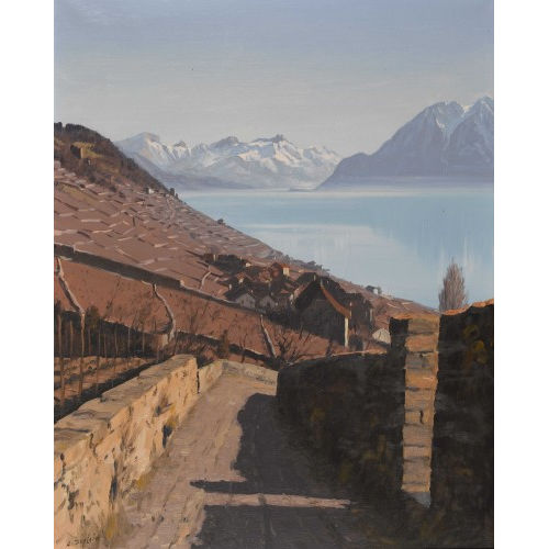 ALBERT DUPLAIN : Herbstliche Ansicht des Lavaux (DOBIASCHOFSKY AUKTIONEN AG)