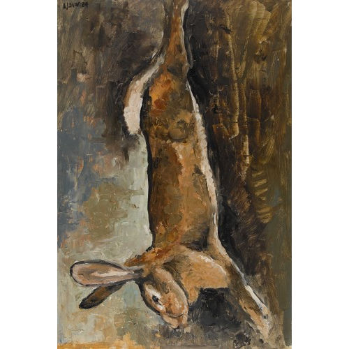 CHARLES MONNIER : Jagdstillleben mit erlegtem Hasen (DOBIASCHOFSKY AUKTIONEN AG)