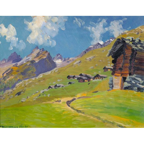 WALDEMAR THEOPHIL FINK : Sommerliche Alp (DOBIASCHOFSKY AUKTIONEN AG)