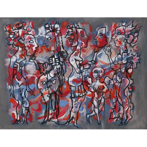 REN� PORTOCARRERO : Figurengruppe aus der Serie 'Carnevales' (DOBIASCHOFSKY AUKTIONEN AG)