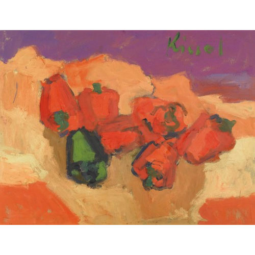 GERNOT KISSEL : 'Stillleben mit Paprika' (DOBIASCHOFSKY AUKTIONEN AG)