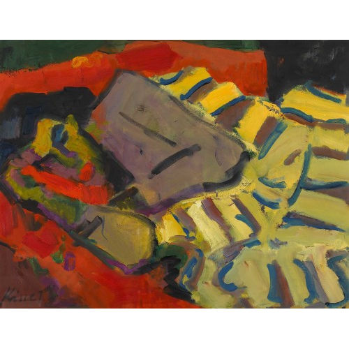 GERNOT KISSEL : 'Liegende auf Sofa' (DOBIASCHOFSKY AUKTIONEN AG)