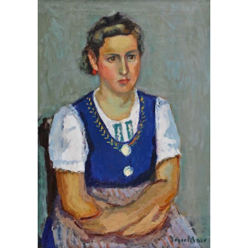 HANS JEGERLEHNER : Sitzende Dame in Tracht (DOBIASCHOFSKY AUKTIONEN AG)