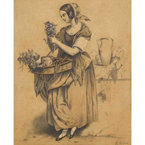 AUR�LE ROBERT : La marchande de fleurs (DOBIASCHOFSKY AUKTIONEN AG)
