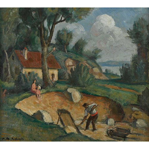 PAUL TH�OPHILE ROBERT : 'La Gravi�re' (DOBIASCHOFSKY AUKTIONEN AG)