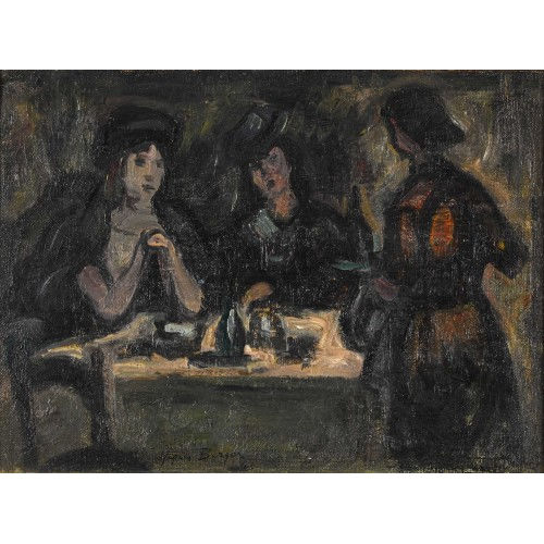 JACQUES BERGER : Frauentrio am Tisch (DOBIASCHOFSKY AUKTIONEN AG)