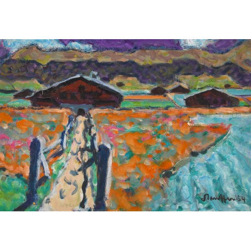 FRED STAUFFER : Landschaft bei Lauenen (DOBIASCHOFSKY AUKTIONEN AG)