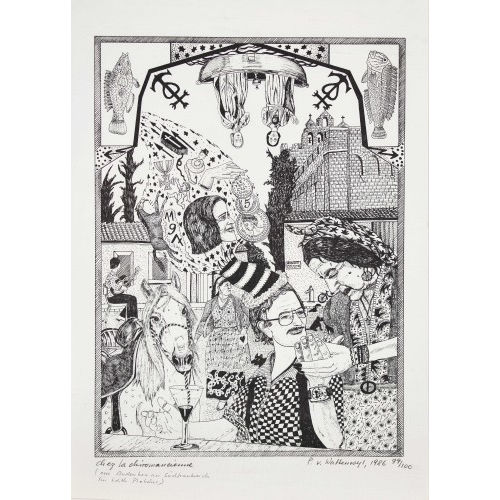 PETER VON WATTENWYL : 'Chez la chiromancienne' (DOBIASCHOFSKY AUKTIONEN AG)