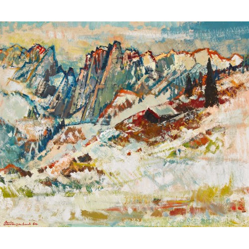 ARMIN SCHWARZENBACH : Winterliche Berglandschaft (DOBIASCHOFSKY AUKTIONEN AG)