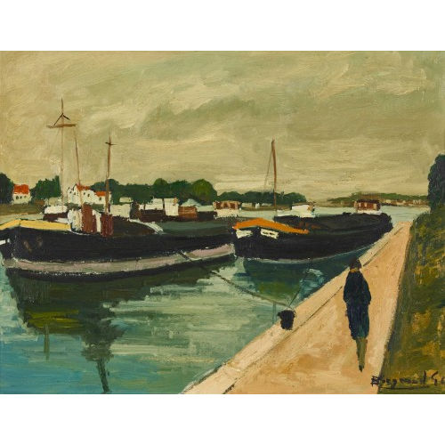 GEORGES BORGEAUD : K�hne am Flussufer (DOBIASCHOFSKY AUKTIONEN AG)