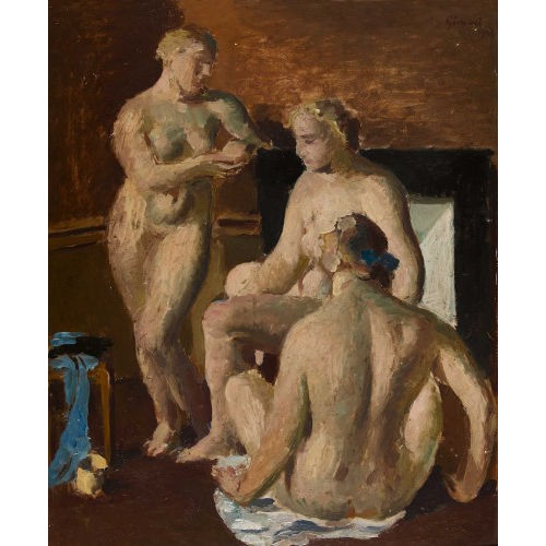 WILHELM GIMMI : 'Trois nus devant chemin�e' (DOBIASCHOFSKY AUKTIONEN AG)