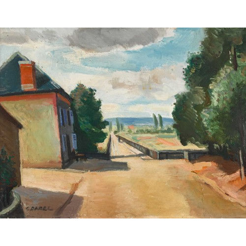 GEORGES DAREL : Sommerliche Strassenpartie (DOBIASCHOFSKY AUKTIONEN AG)